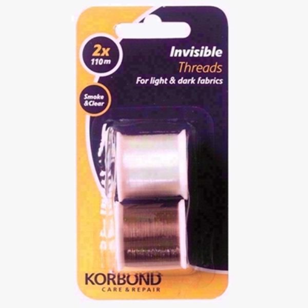 KORBOND INVISIBLE THREADS CLEAR/SMOKE 2X110M