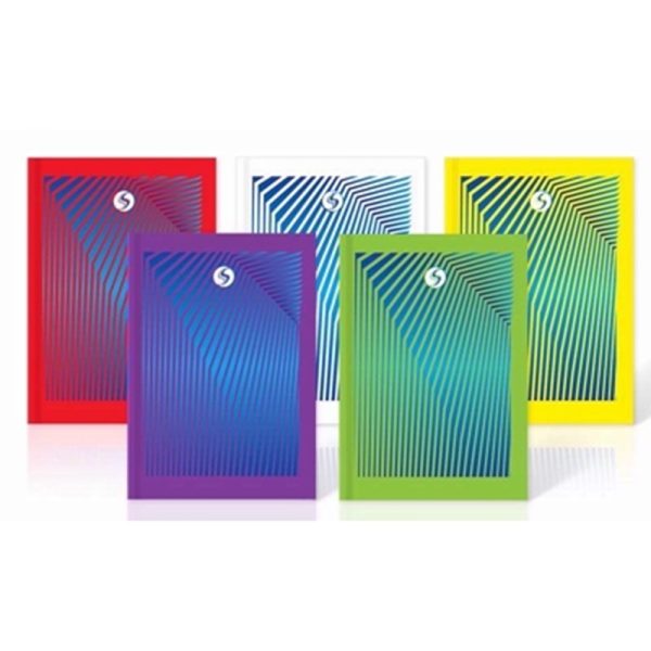 STRIPES CASEBOUND BOOK A4 PACK OF 5