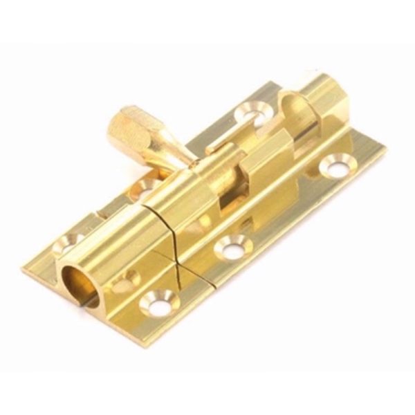 SECURIT D/BOLT 1 INC WIDE BRASS 63MM