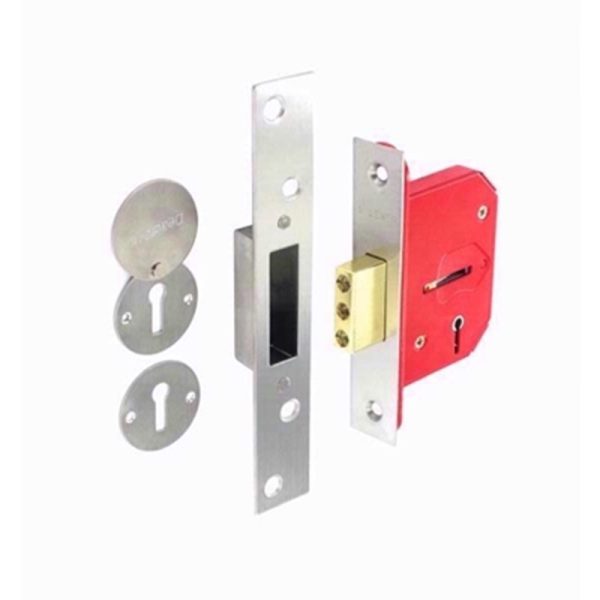 SECURIT DEAD LOCK NICKEL PLATED 5 LEVER