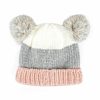 HAT BABIES STRIPED & POM POM EARS