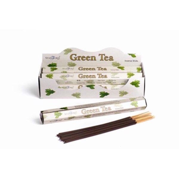 INCENSE STICKS GREEN TEA PACK OF 6