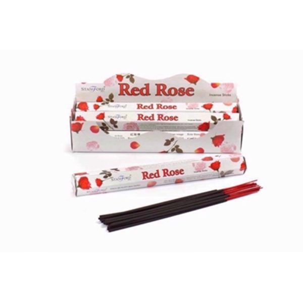 INCENSE STICKS RED ROSE PACK OF 6