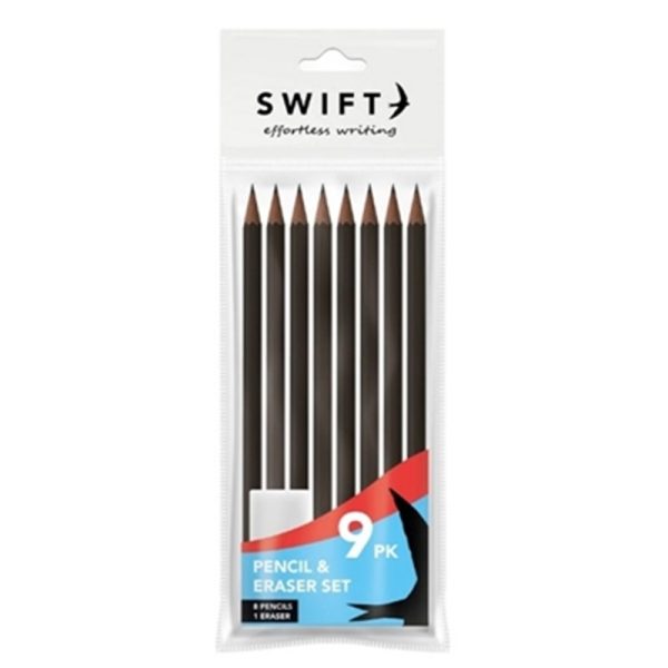 SWIFT HB PENCIL AND ERASER SET