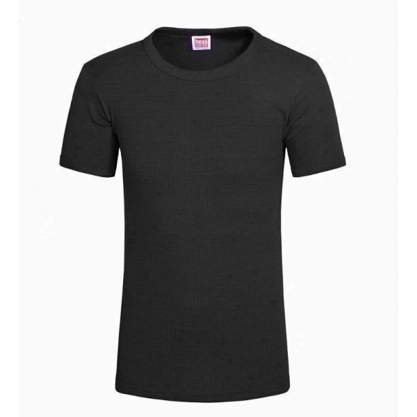 T-SHIRT MENS HEAT THERMAL BLACK LARGE