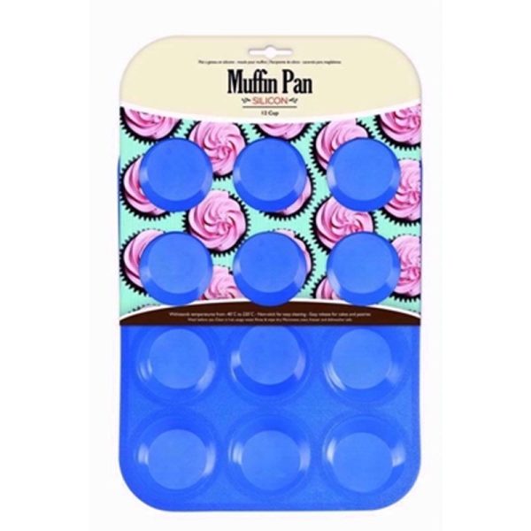 SILICON BAKE MUFFIN PAN 12CUP