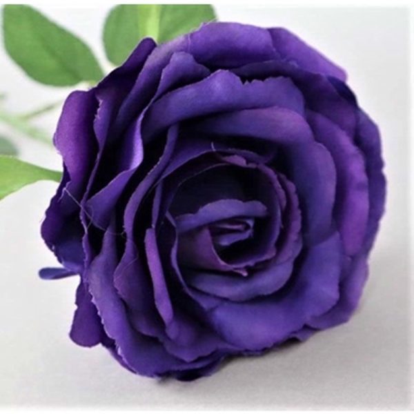 BLOOMING ROSE STEM 10CM PURPLE