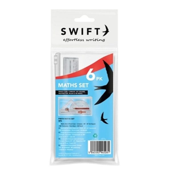 SWIFT MATHS SET IN PENCIL CASE PACK OF 6