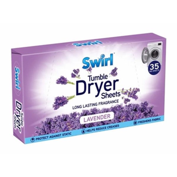 SWIRL TUMBLE DRYER SHEETS LAVENDER PACK OF 35