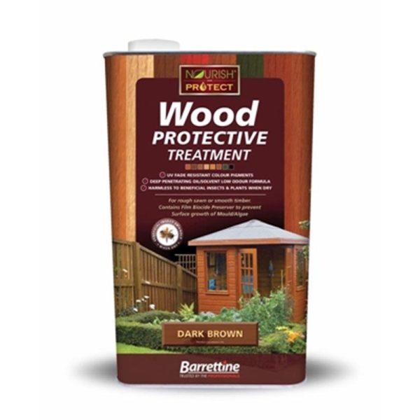 BARRETTINE BROWN WOOD TREATMENT DK 5LT