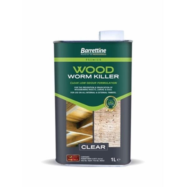 BARRRTTINE WOODWORM KILLER 1L SOLVENT PRESREV