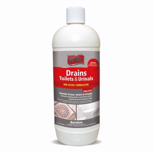 KNOCK OUT DRAIN & TOILET 1LT *NON ACIDIC*SIN