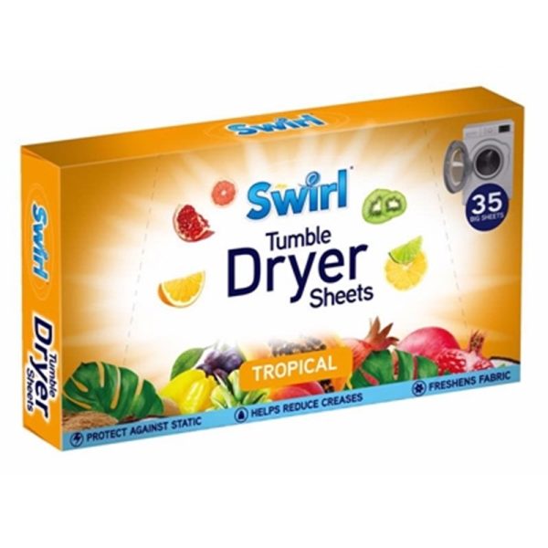 SWIRL TUMBLE DRYER SHEETS TROPICAL PACK OF 35