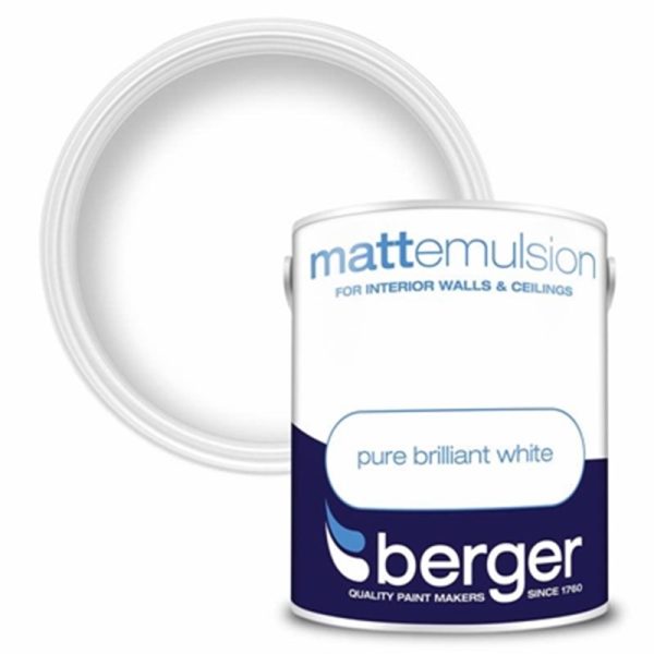 BERGER MATT EMULSION WHITE 5 LITRE