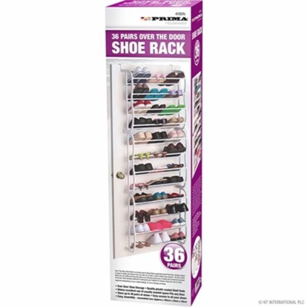 PRIMA SHOE RACK OVER DOOR 36 STACKABLE