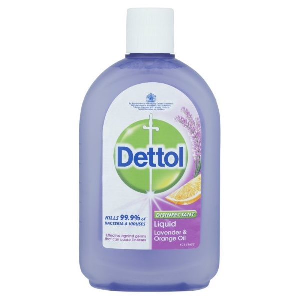 DETTOL DISINFECTANT LIQUID LAVENDER & ORANGE OIL 500ML PACK OF 6