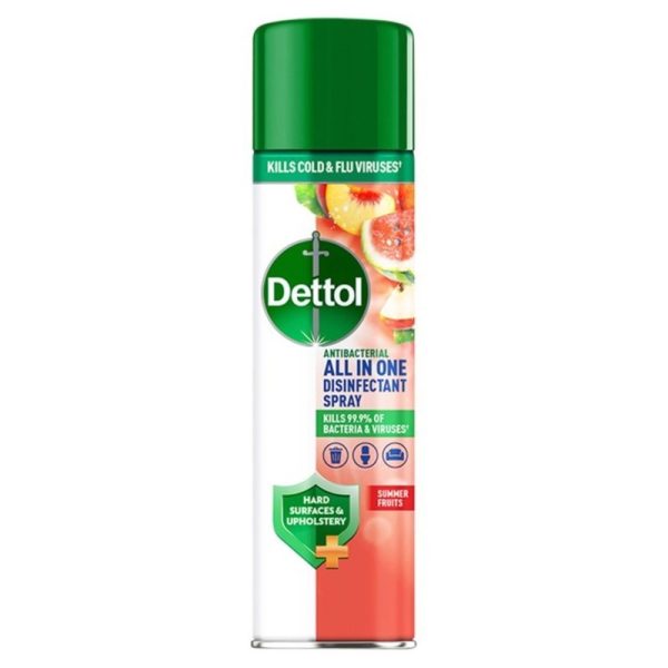 DETTOL DISINFECTANT SPRAY ALL IN ONE SUMMER FRUITS 300ML PACK OF 6