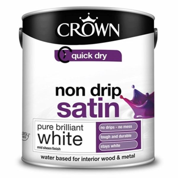 CROWN PAINTS NONDRIP SATIN 2.5L