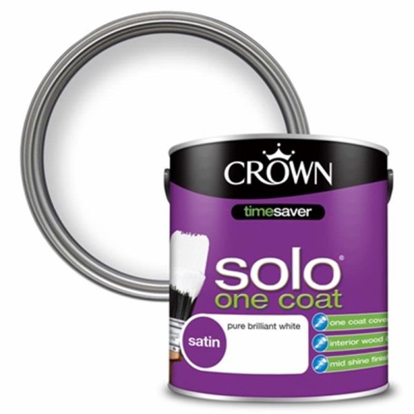 CROWN PAINTS SOLO SATIN WHT 2.5LT