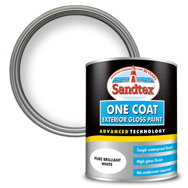 SANDTEX ONE COAT EXT GLOSS BRILLIANT WHITE 750ML