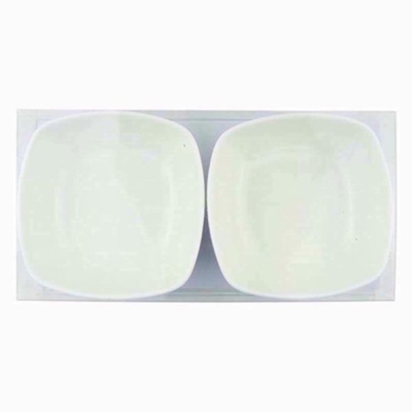 DISH WHITE CERAMIC 10CM PACK OF 2