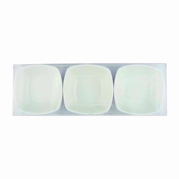 DISH WHITE CERAMIC PACK OF 3