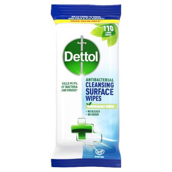 DETTOL WIPES 110S SURFACE ORIGINAL PACK OF 3