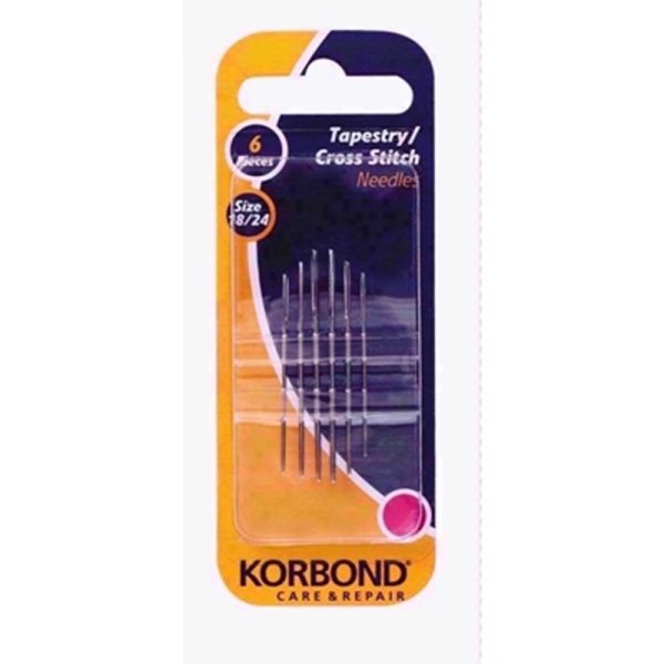 KORBOND TAPESTRY / CROSS STITCH NEEDLES 6PCS