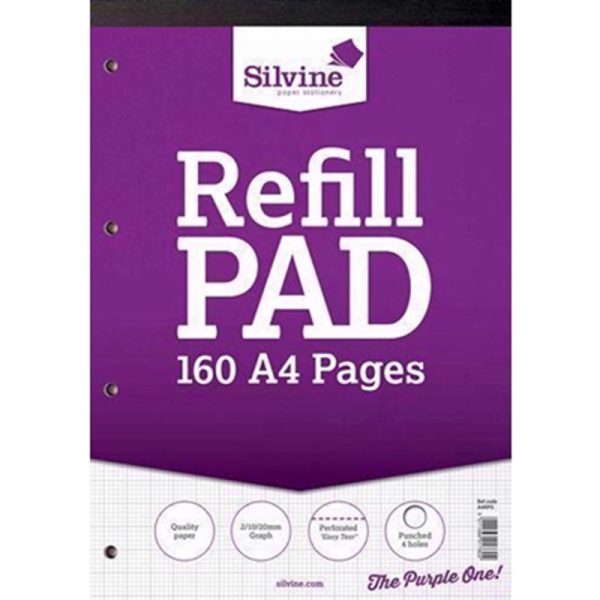 SILVINE A4 80 SHEET REFILL PAD G PACK OF 6