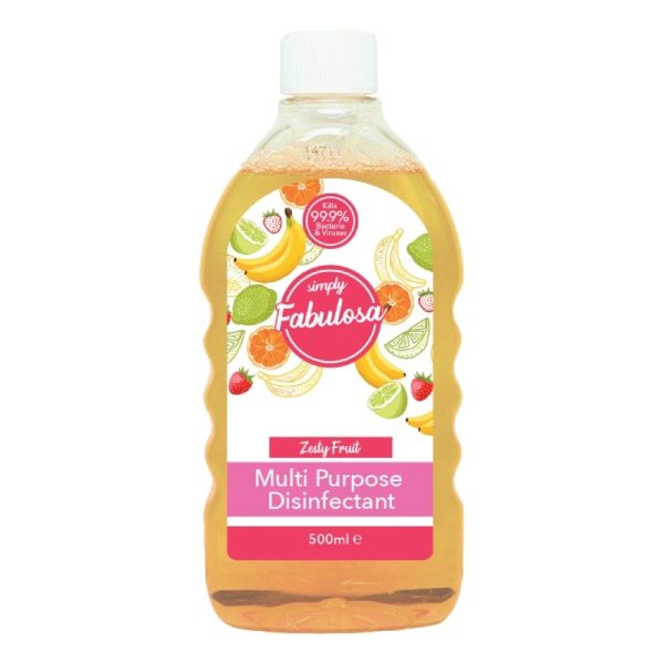 SIMPLY FABULOSA MULTI PURPOSE DISINFECTANT ZESTY FRUIT 500ML PACK OF 6