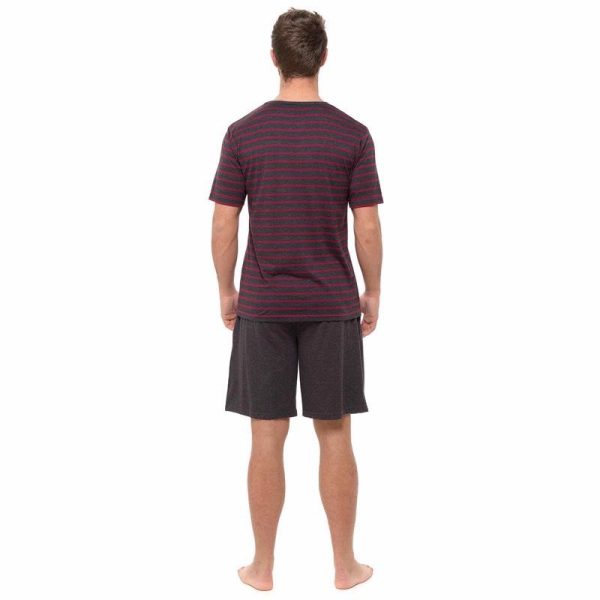 MENS TSHIRT & JERSEY SHORTS SET STRIPED ASSTD