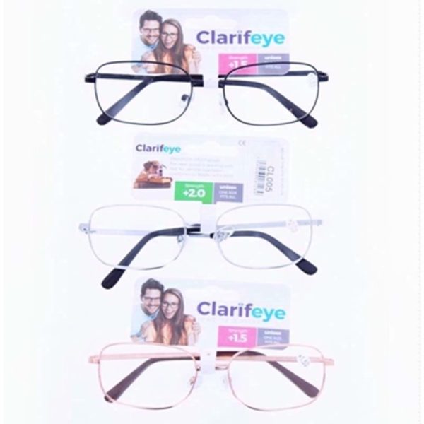 CLARIFEYE READING GLASSES THUNDER M/FRM 2.0+ PACK OF 10