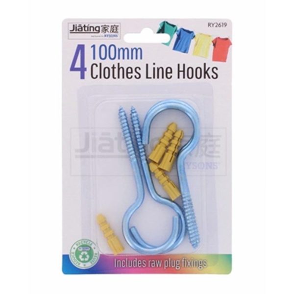 CLOTHES LINE HOOKS 8PC