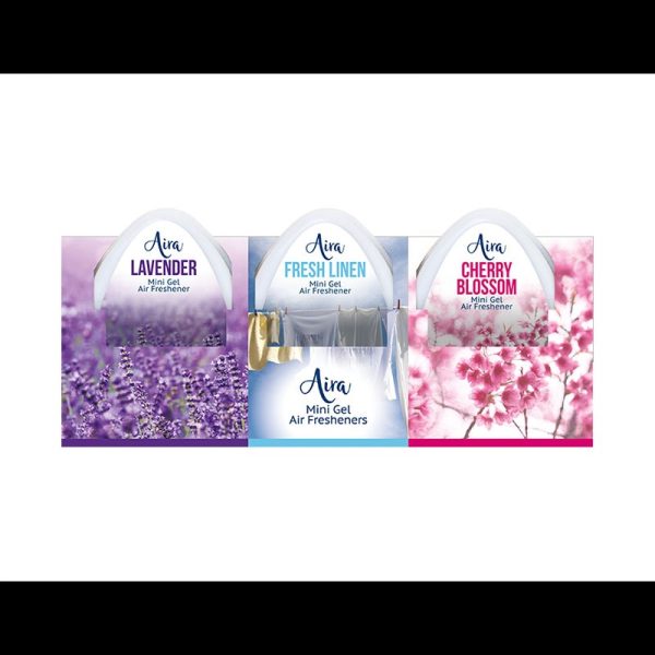 AIRA MINI GEL AIR FRESHENERS PACK OF 3