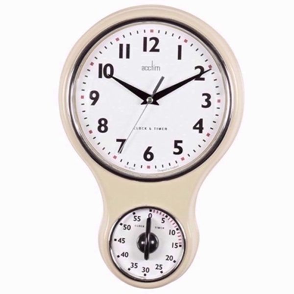 ACCTIM KITCHEN TIME WALL CLOCK CREAM