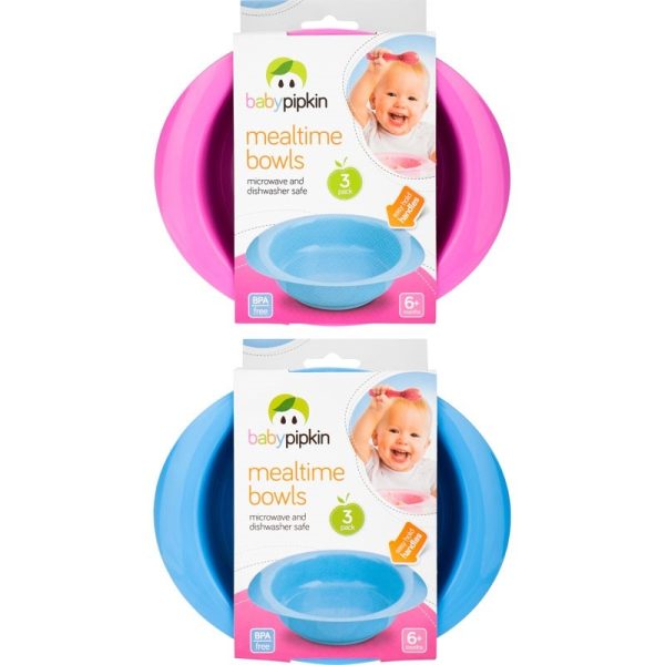 BABY PIPKIN MEALTIME BOWLS 3PCE