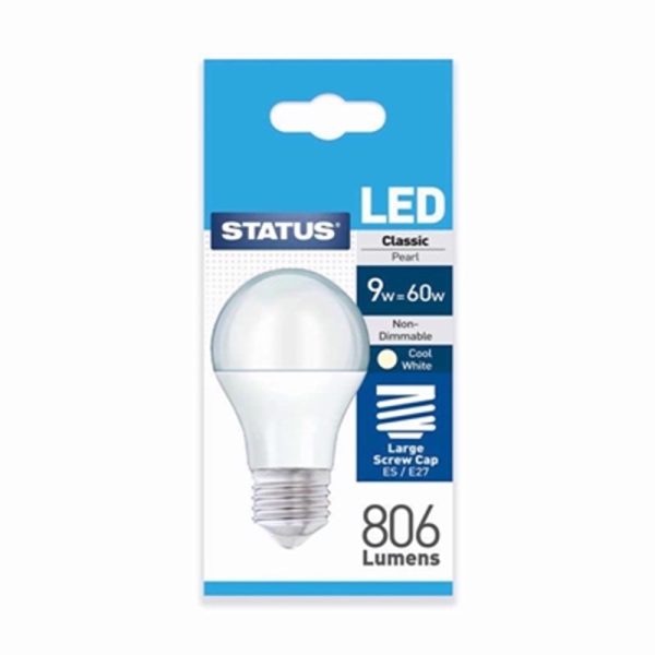 STATUS LED A60 GLS ES PA PEARL W/WHT PACK OF 1 BOX