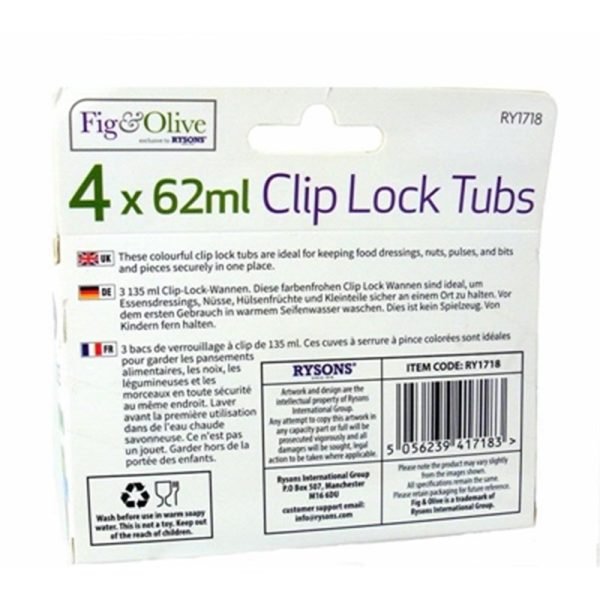 RYSONS CLIP LOCK TUBS 4PC 62ML