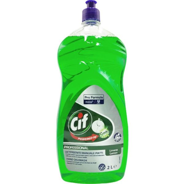 CIF WASHING UP LIQUID LEMON 2LTR PACK OF 6