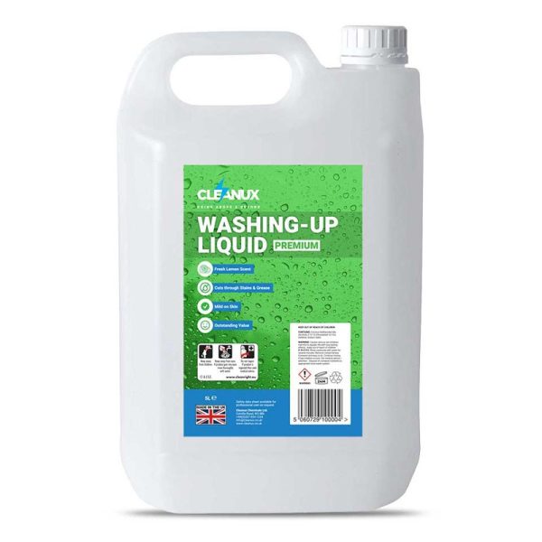 CLEANUX WASHING-UP LIQUID LEMON 5LTR EACH