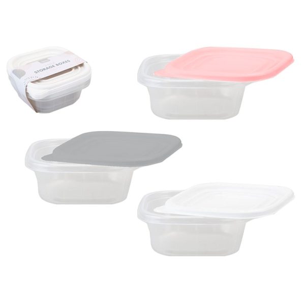 SQUARE STORAGE CONTAINERS 900ML 3PC