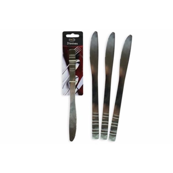 STAINLESS STEEL KNIVES PACK OF 3