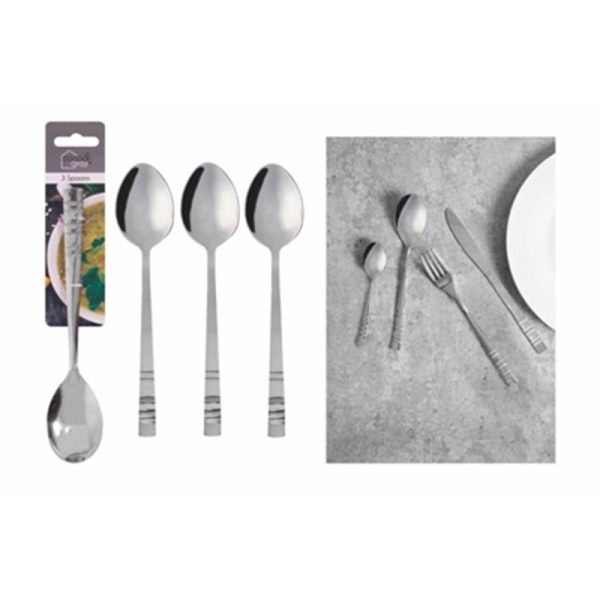 STAINLESS STEEL SPOONS PACK OF 3