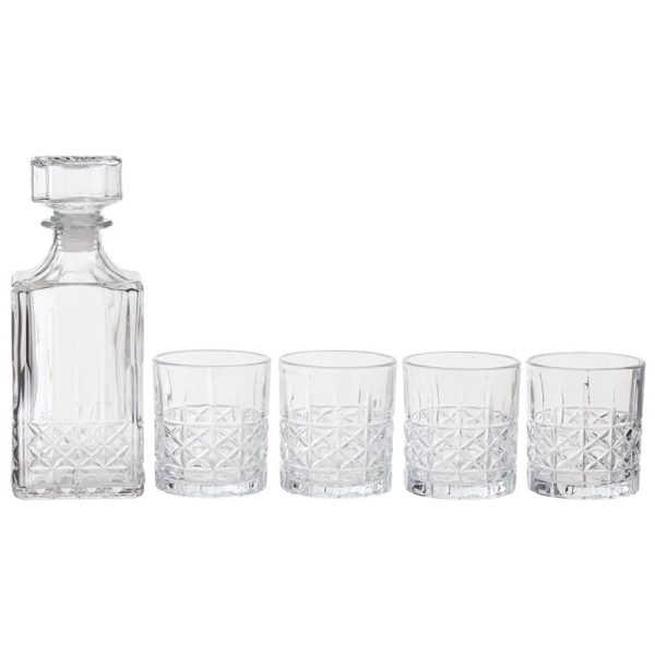 DECANTAR & TUMBLERS 5PC SET DIAMOND