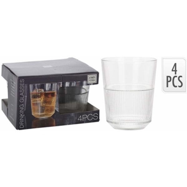 DRINKING GLASS SET 4PCS 320ML