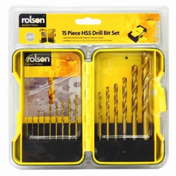 ROLSON HSS DRILL BIT SET 15PCE