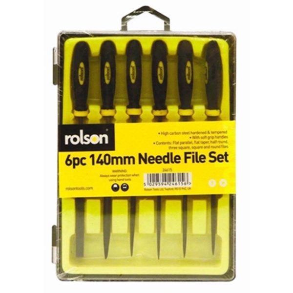 ROLSON NEEDLE FILE SET 140MM 6PCE