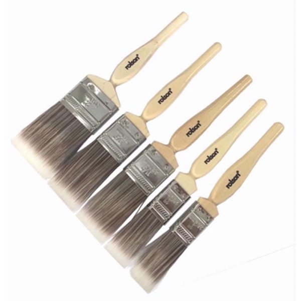 ROLSON PAINT BRUSH 5PC WOODEN HANDLE