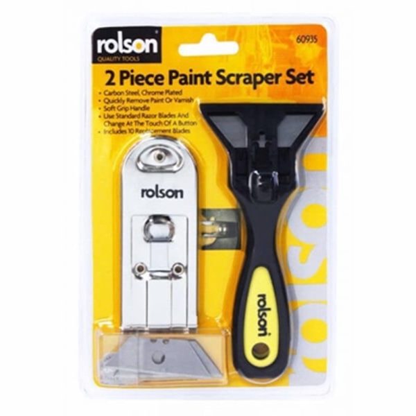 ROLSON SCRAPER 2PCE SET PLUS 10 BLADES