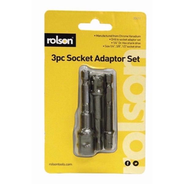 ROLSON SOCKET ADAPTOR SET 3PCE